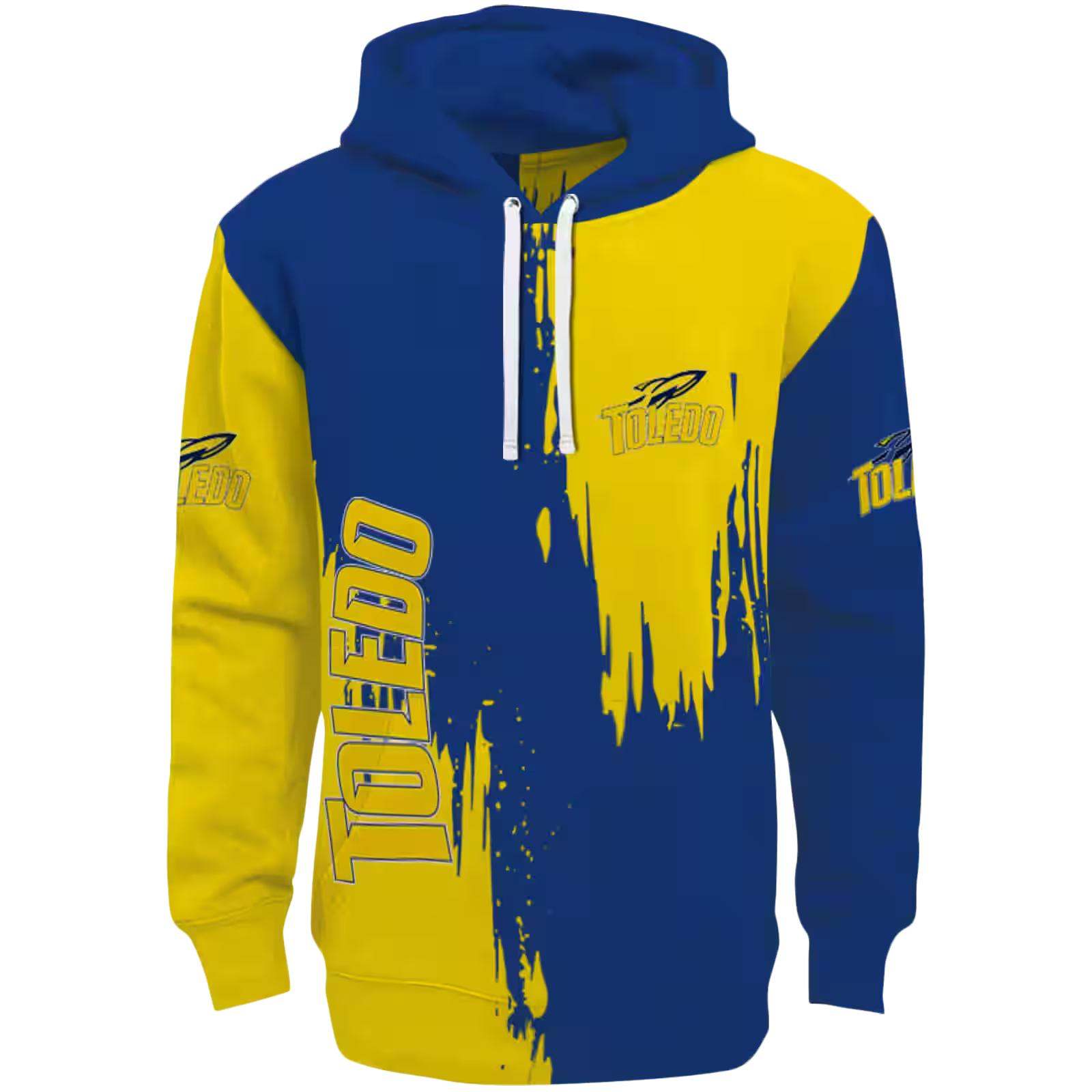 Toledo Rockets Splatter Effect Blue Hoodie