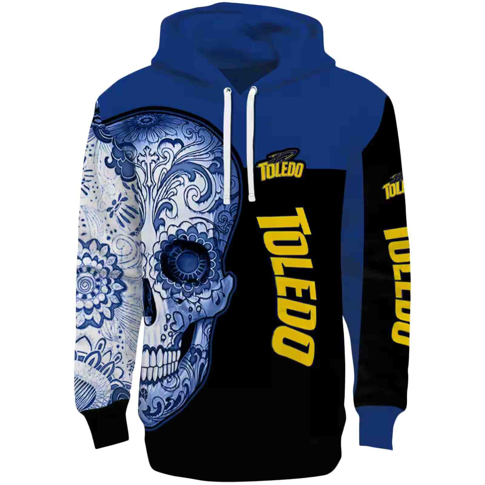 Toledo Rockets Sugar Skull Blue Black Hoodie