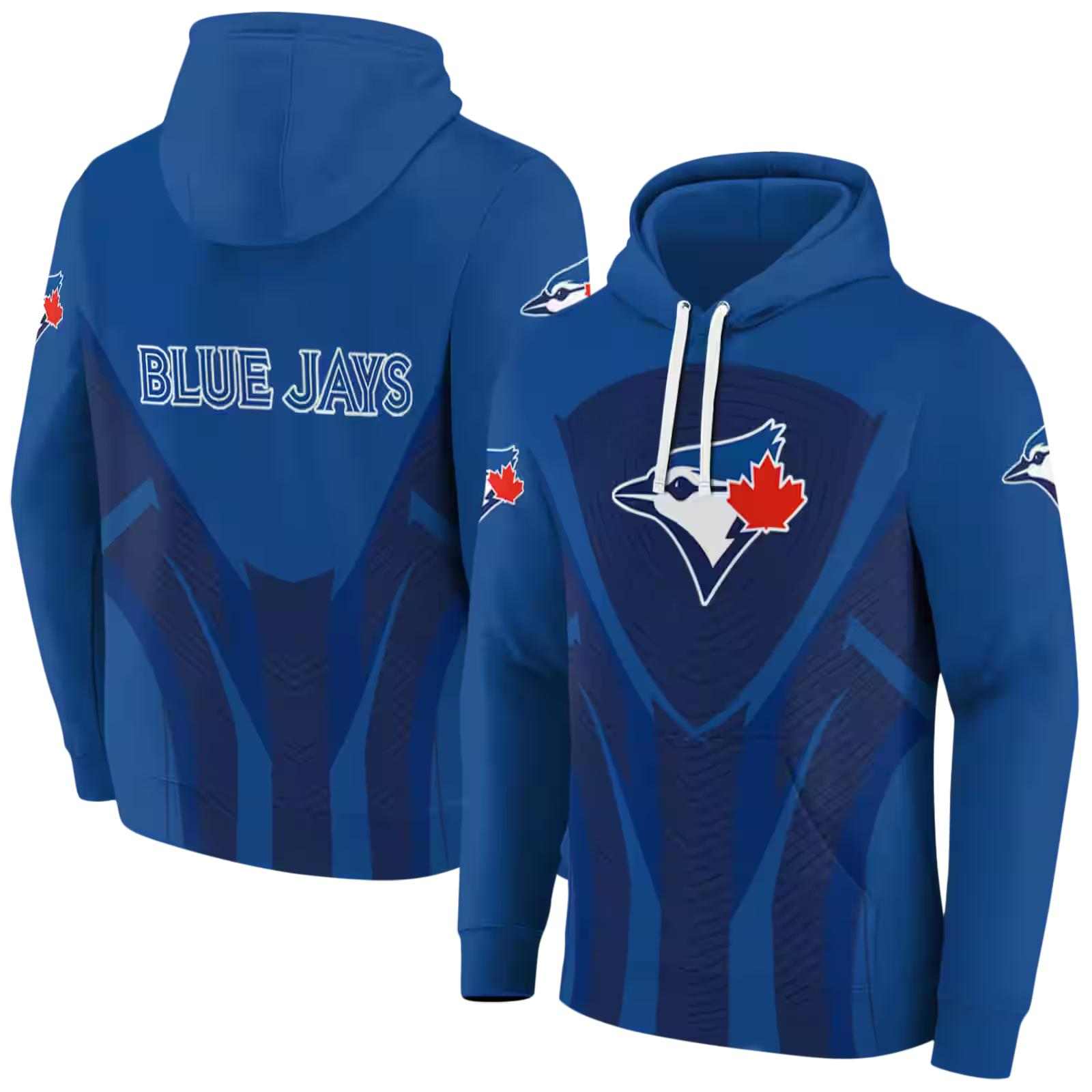 toronto blue jays concentric lines blue black hoodie fashion forward