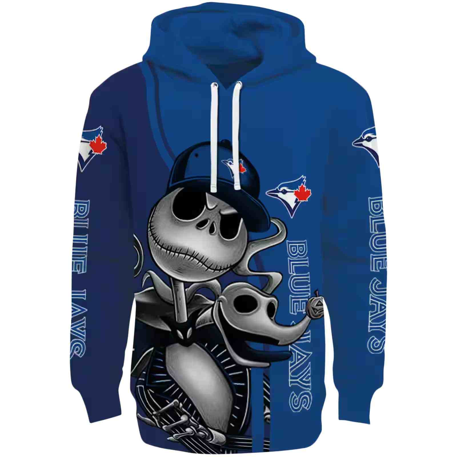 Toronto Blue Jays Jack Skellington Blue Hoodie