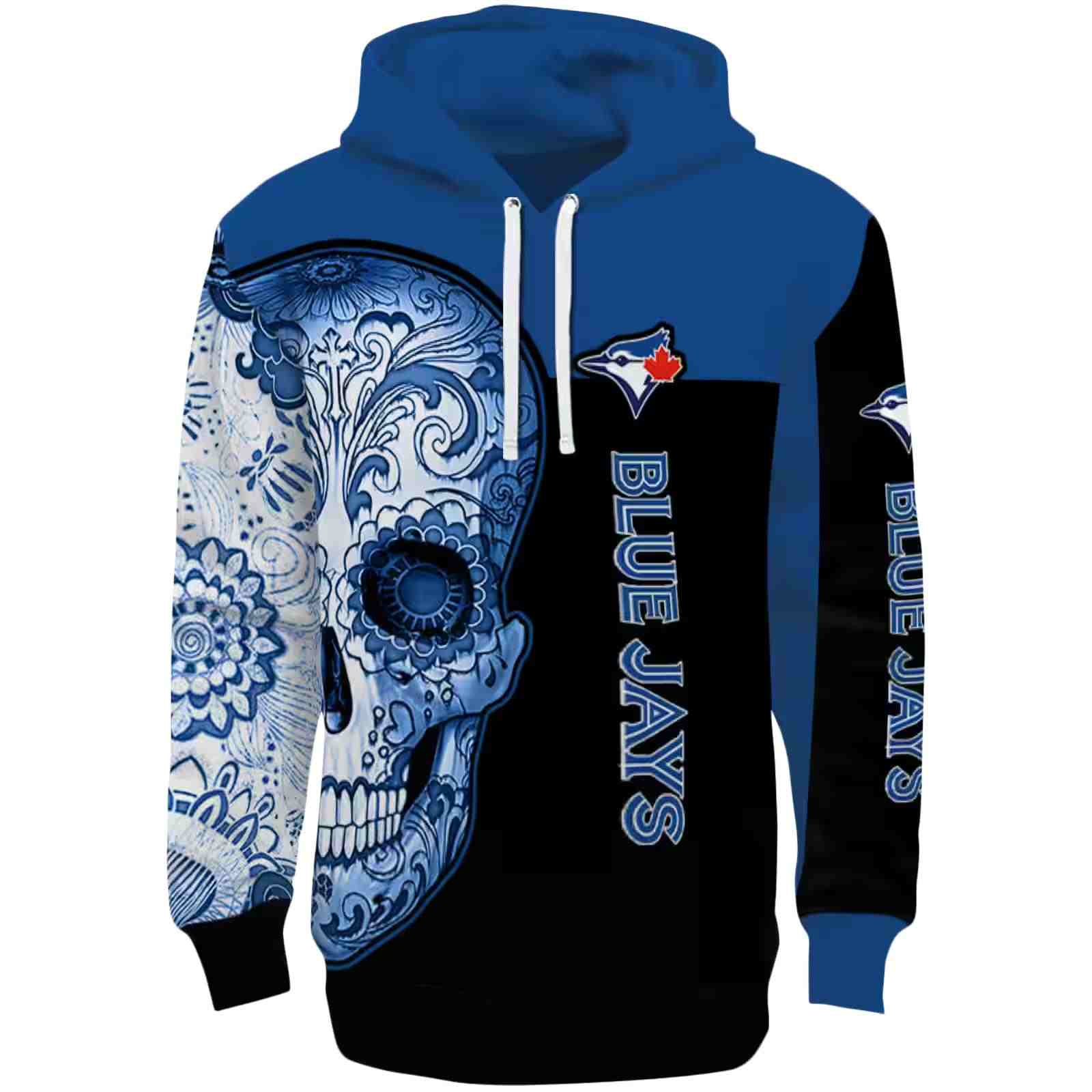 Toronto Blue Jays Sugar Skull Blue Black Hoodie