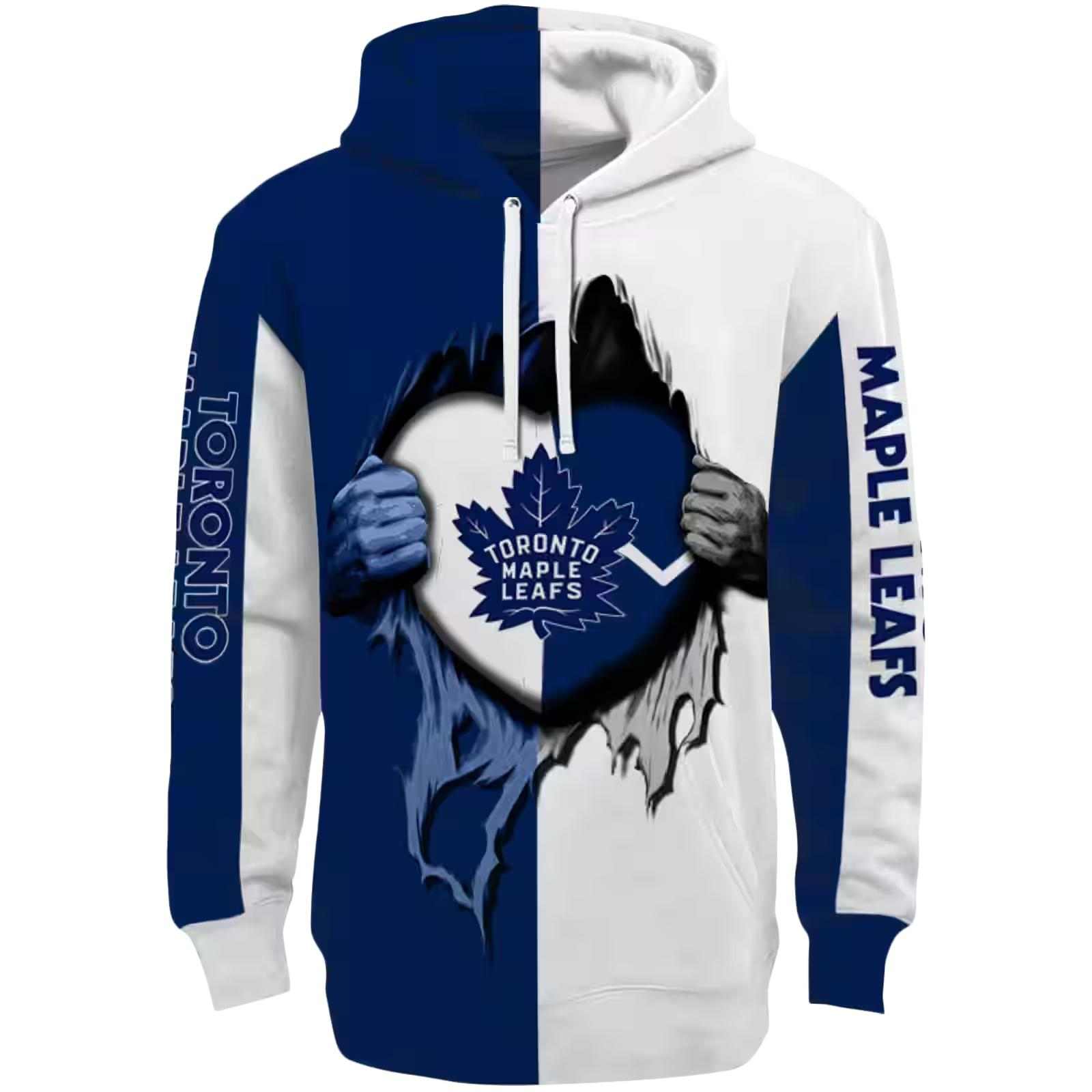 Toronto Maple Leafs Heartbeat Graphic Blue Hoodie