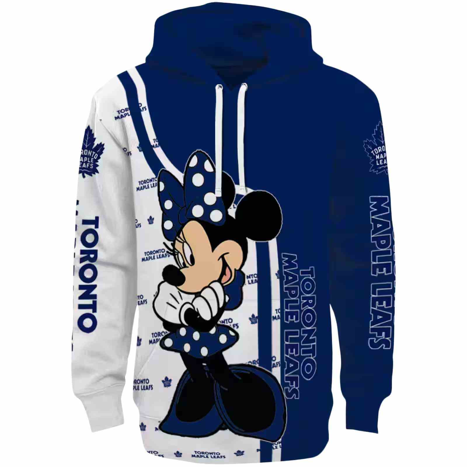 Toronto Maple Leafs Minnie Mouse Blue Hoodie