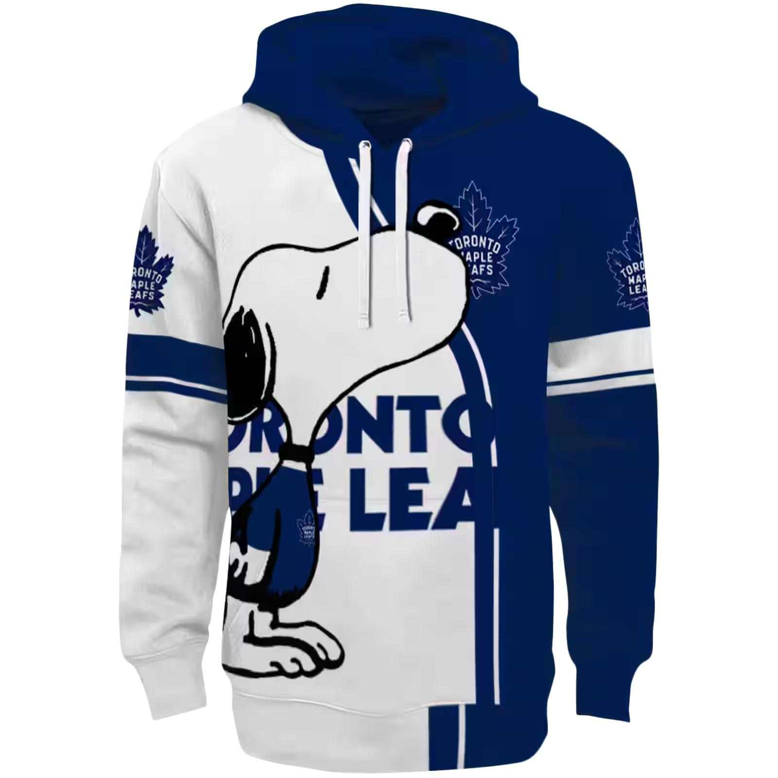 Toronto Maple Leafs Playful Snoopy Blue Hoodie