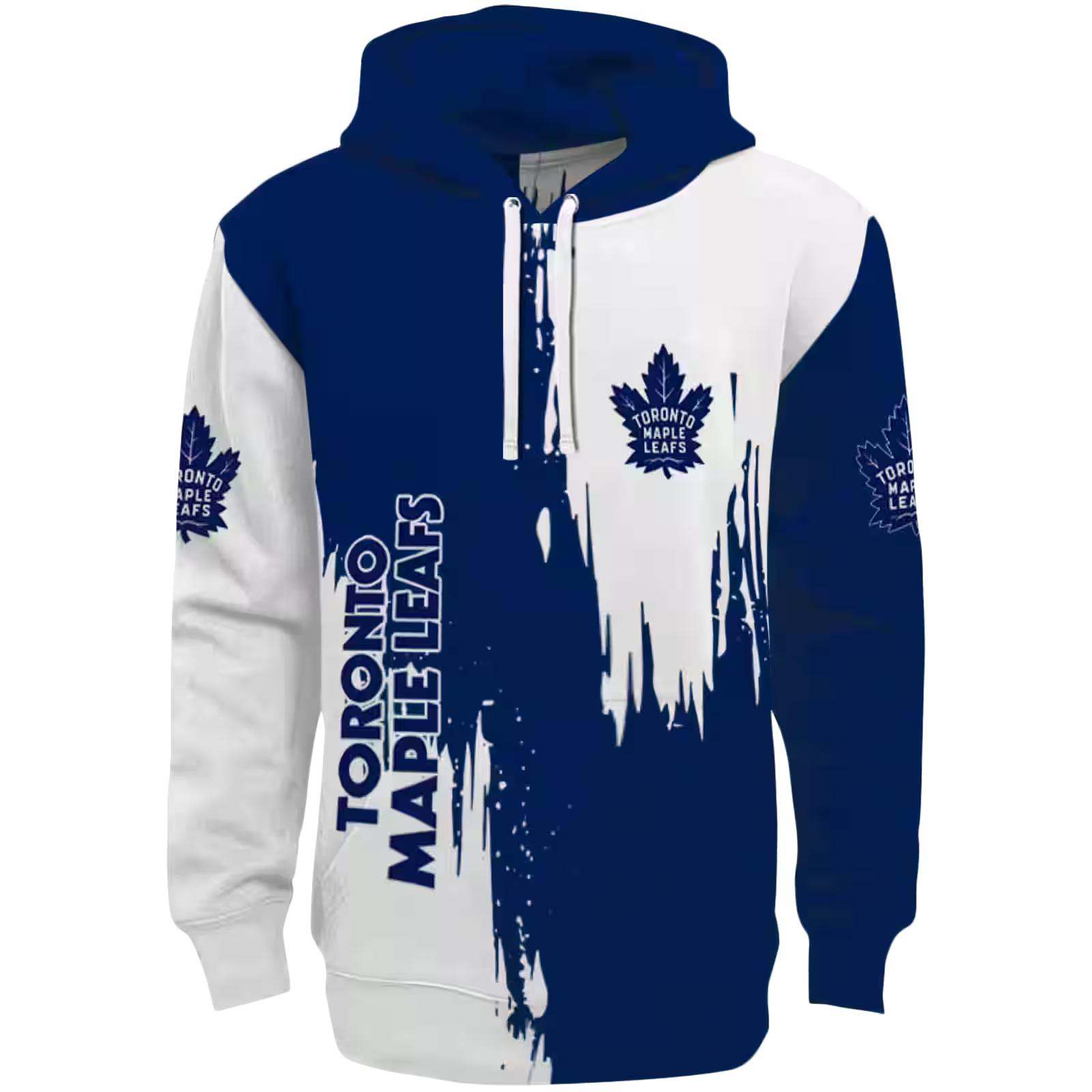 Toronto Maple Leafs Splatter Effect Blue Hoodie