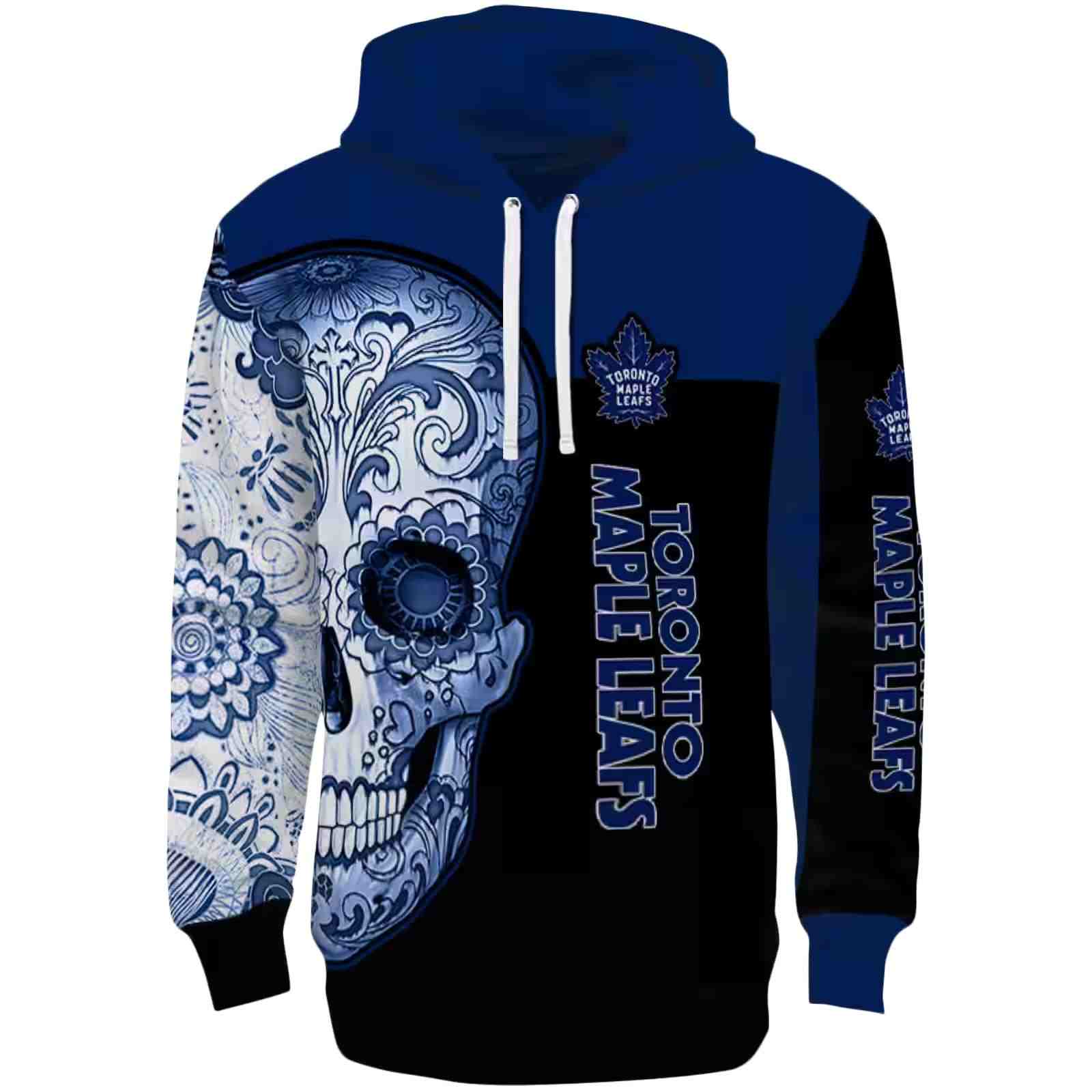 Toronto Maple Leafs Sugar Skull Blue Black Hoodie