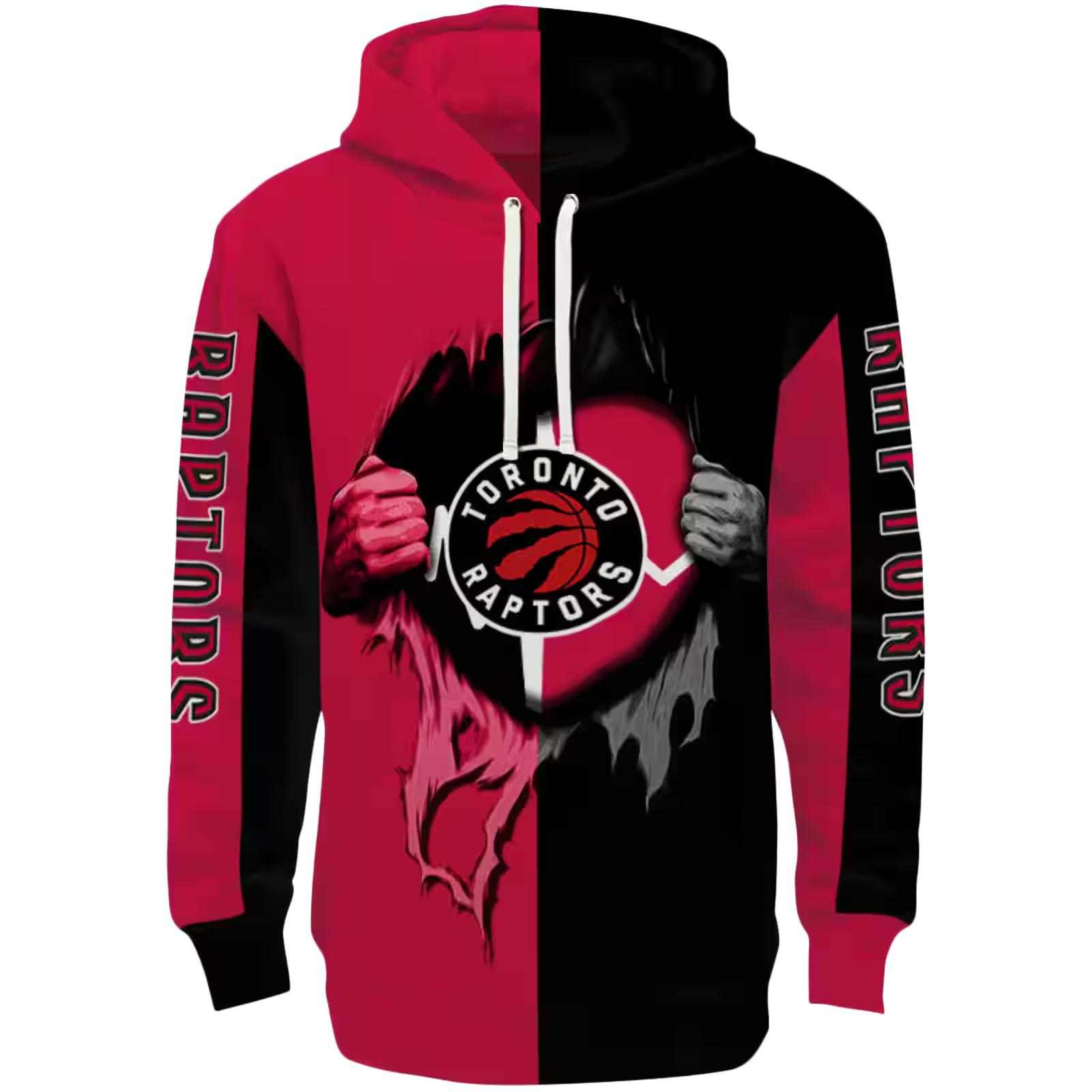 Toronto Raptors Heartbeat Graphic Red Hoodie