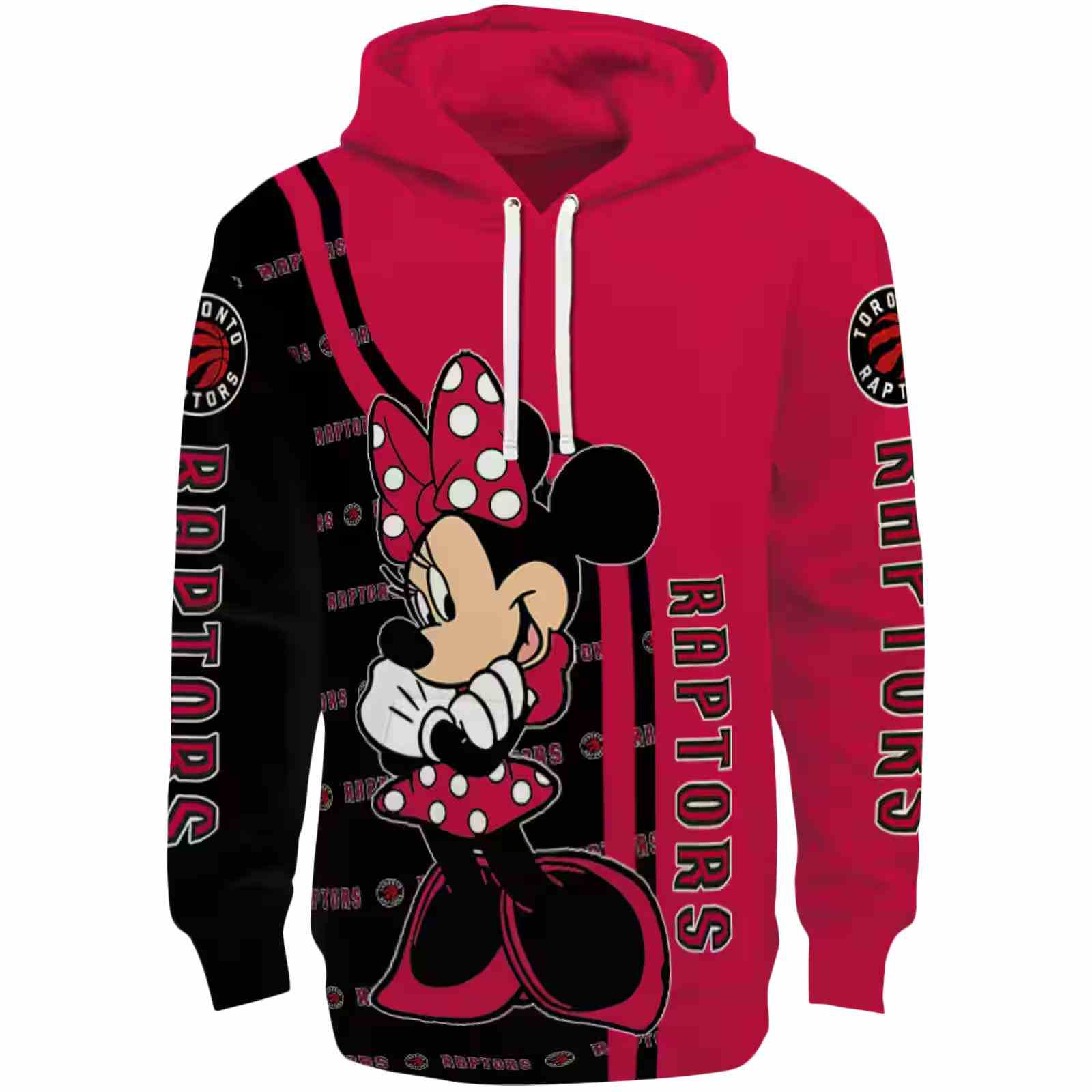 Toronto Raptors Minnie Mouse Red Hoodie