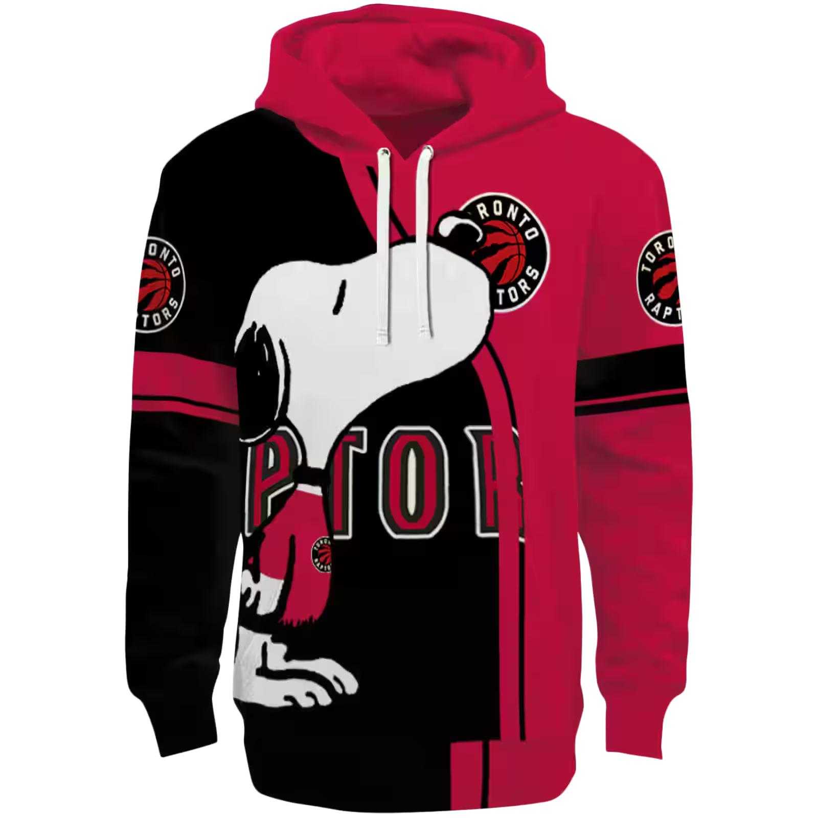 Toronto Raptors Playful Snoopy Red Hoodie