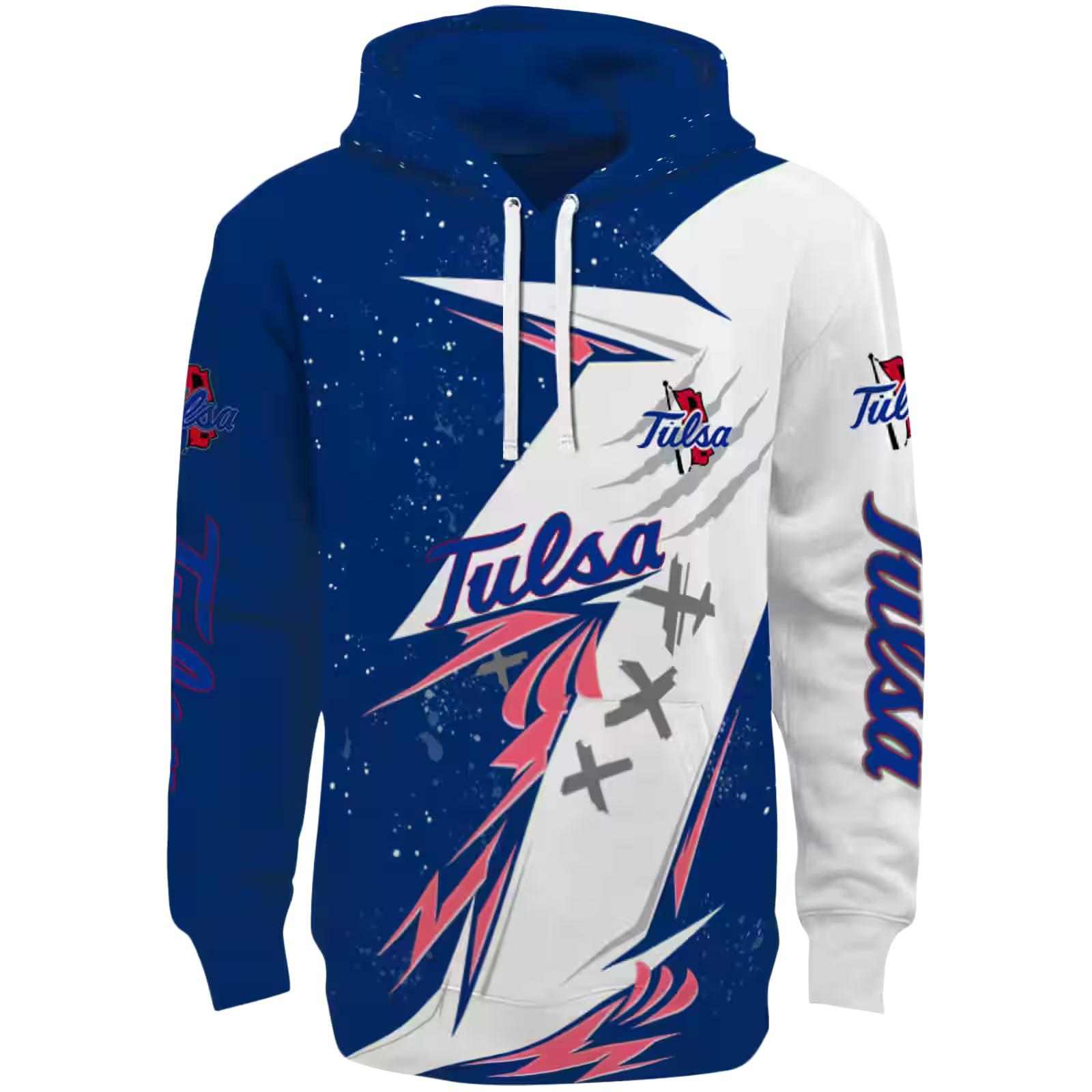 Tulsa Golden Hurricane Dynamic Slash Blue White Hoodie