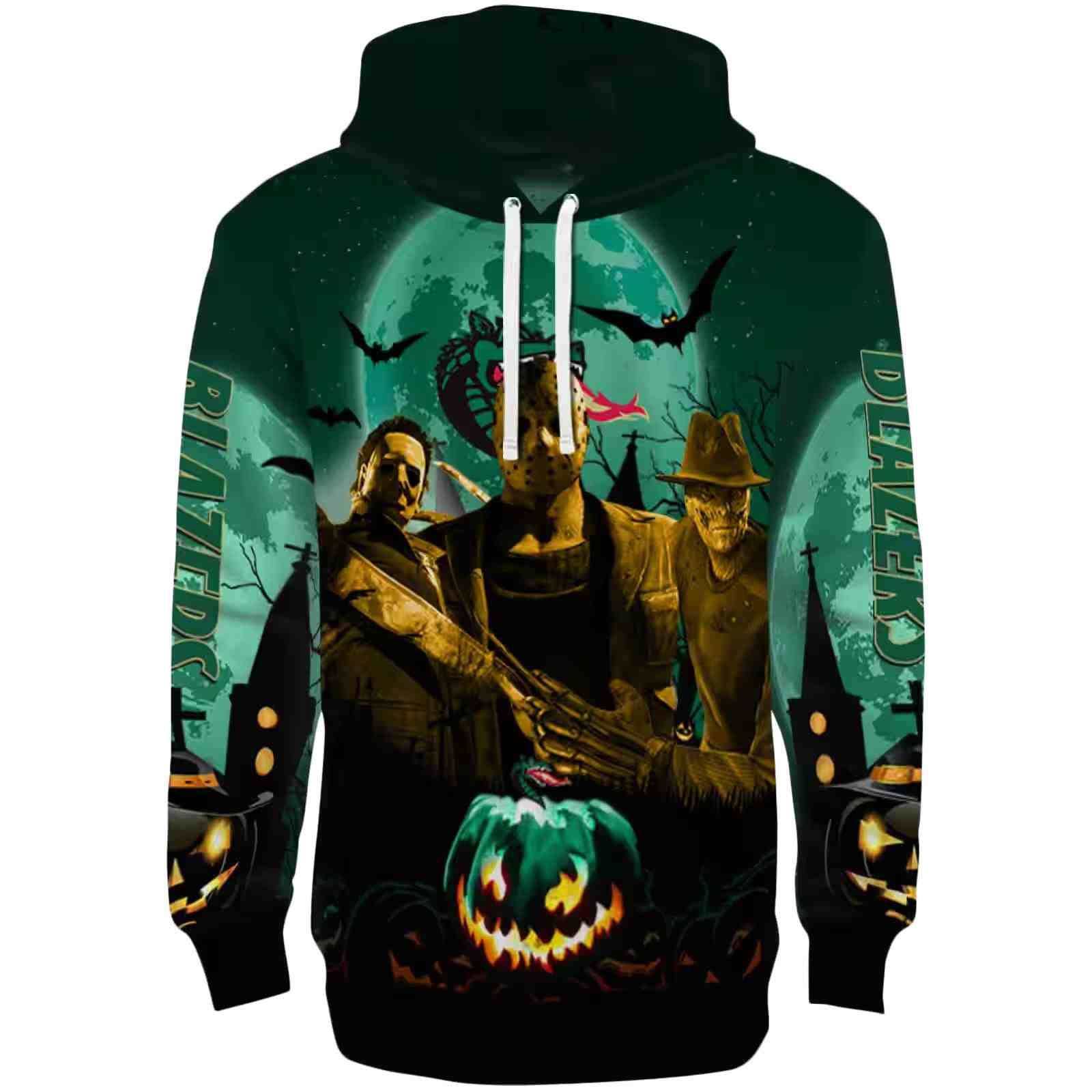 UAB Blazers Halloween Vibes Green Black Hoodie