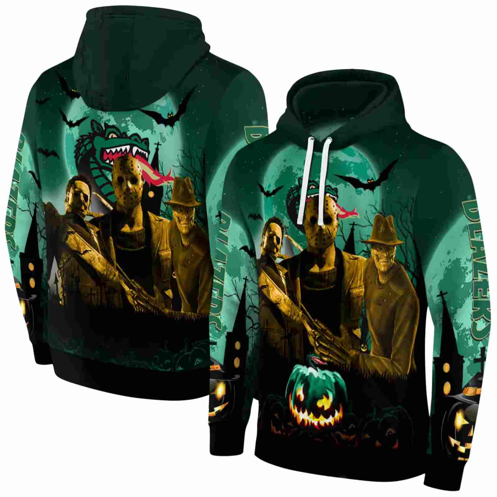uab blazers halloween vibes green black hoodie fashion forward
