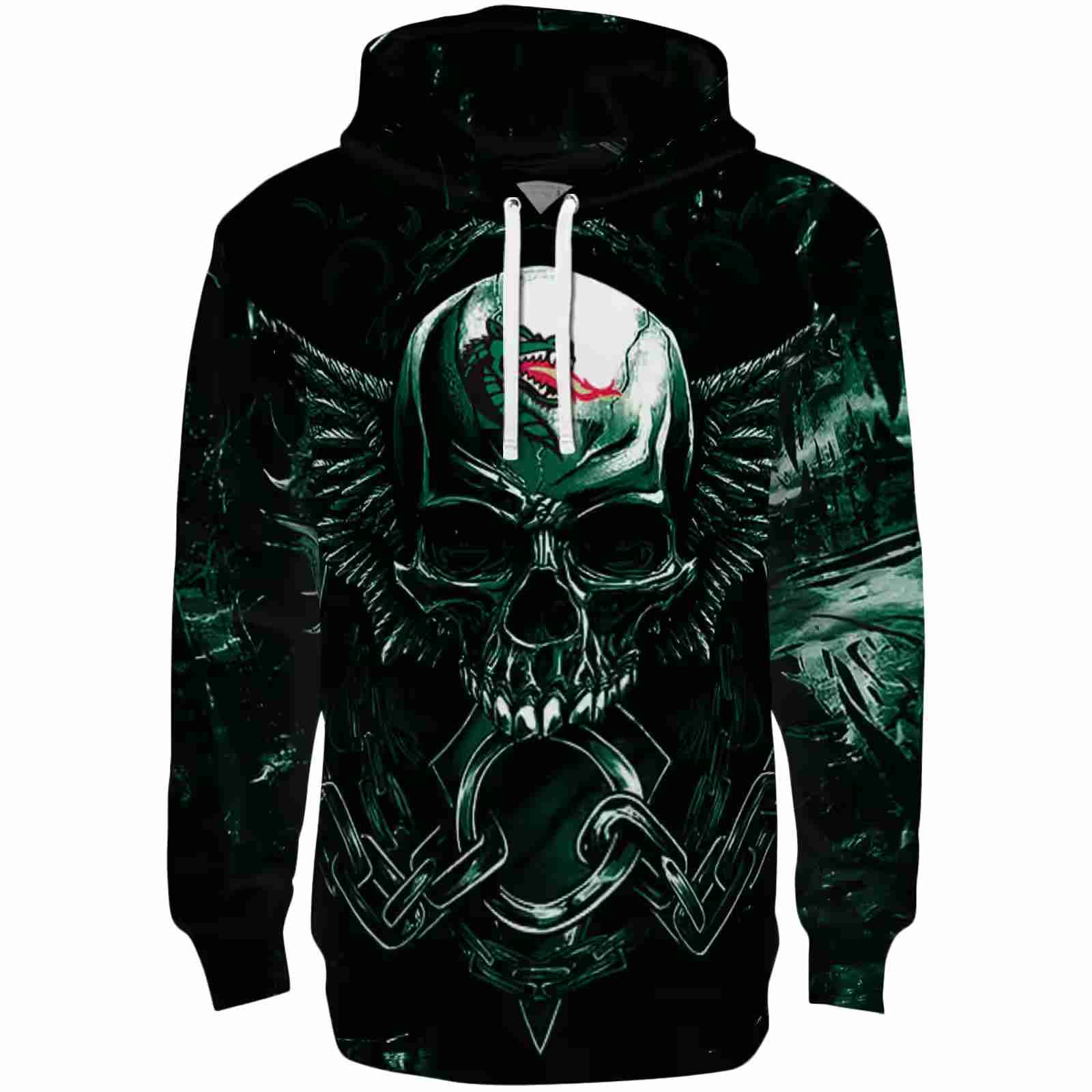 UAB Blazers Skull Artwork Green Black Hoodie