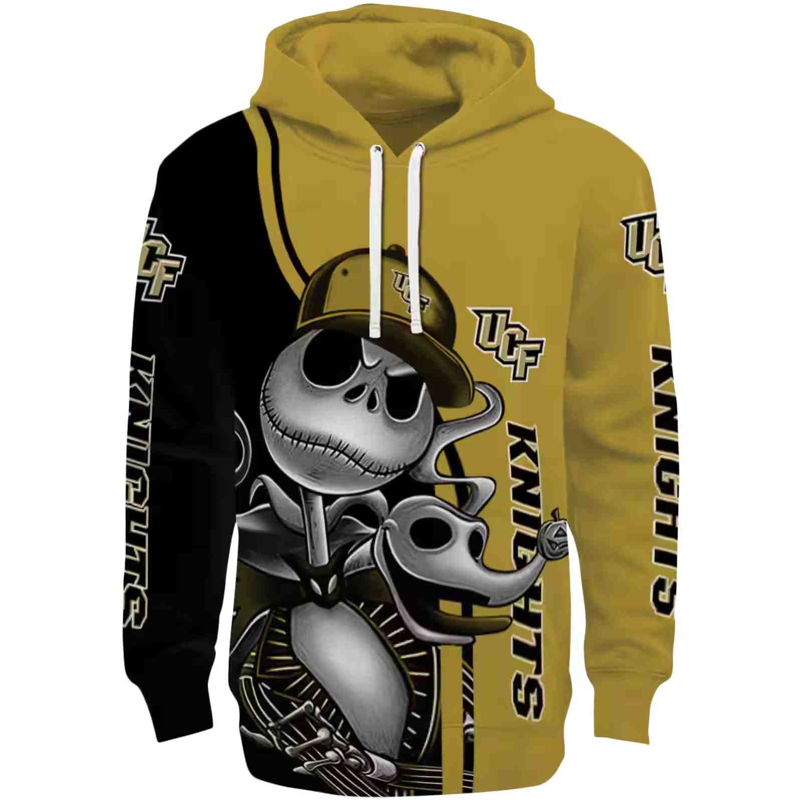 UCF Knights Jack Skellington Gold Hoodie