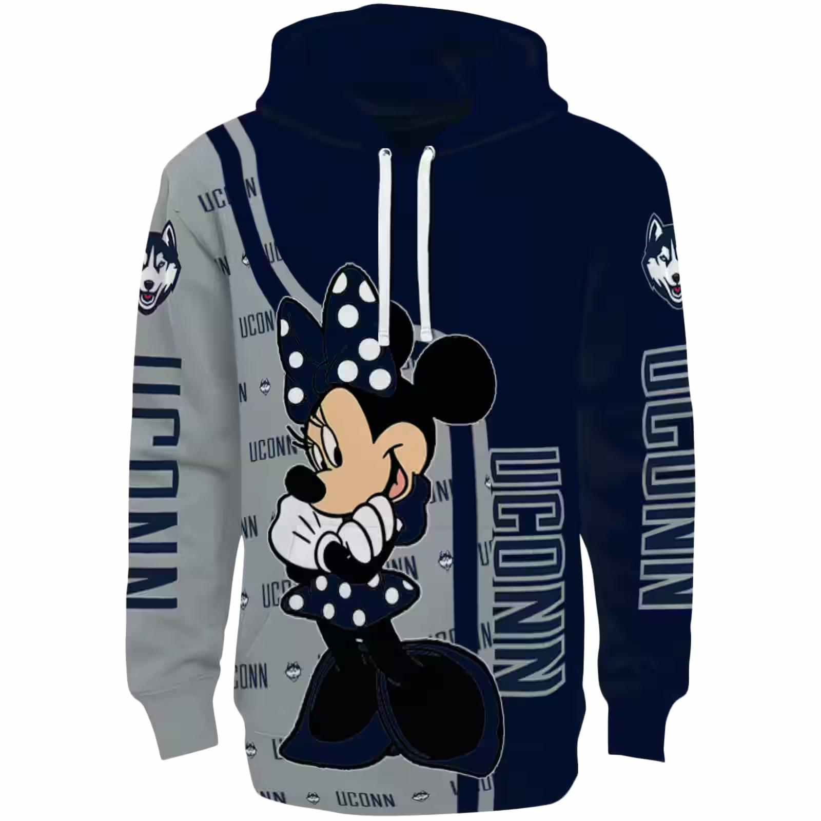 UConn Huskies Minnie Mouse Blue Hoodie