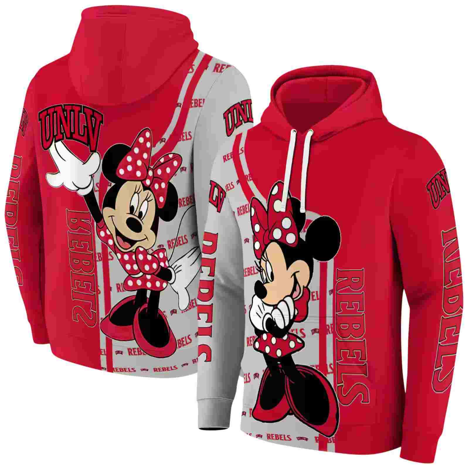 unlv rebels minnie mouse red hoodie fashion forward