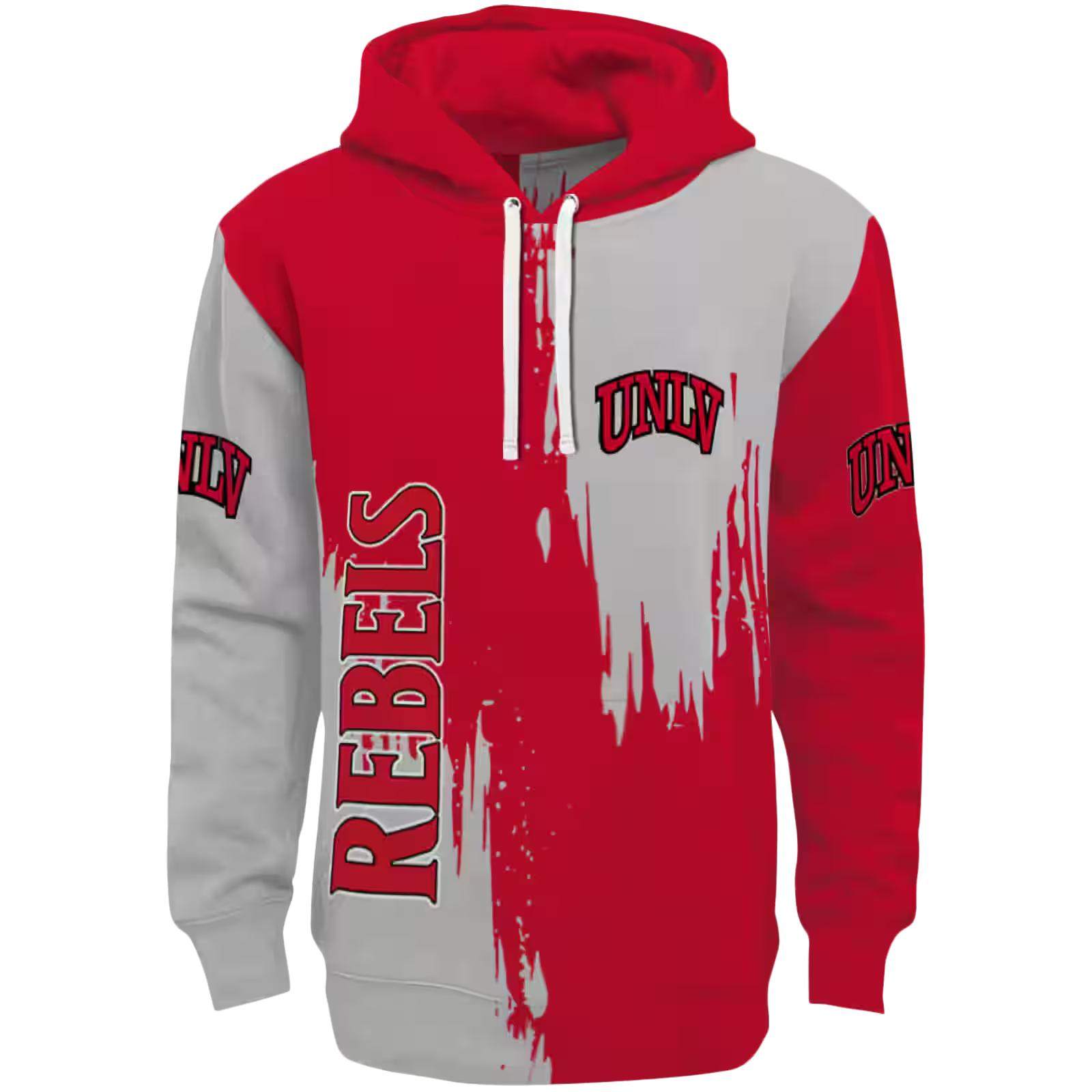 UNLV Rebels Splatter Effect Red Hoodie