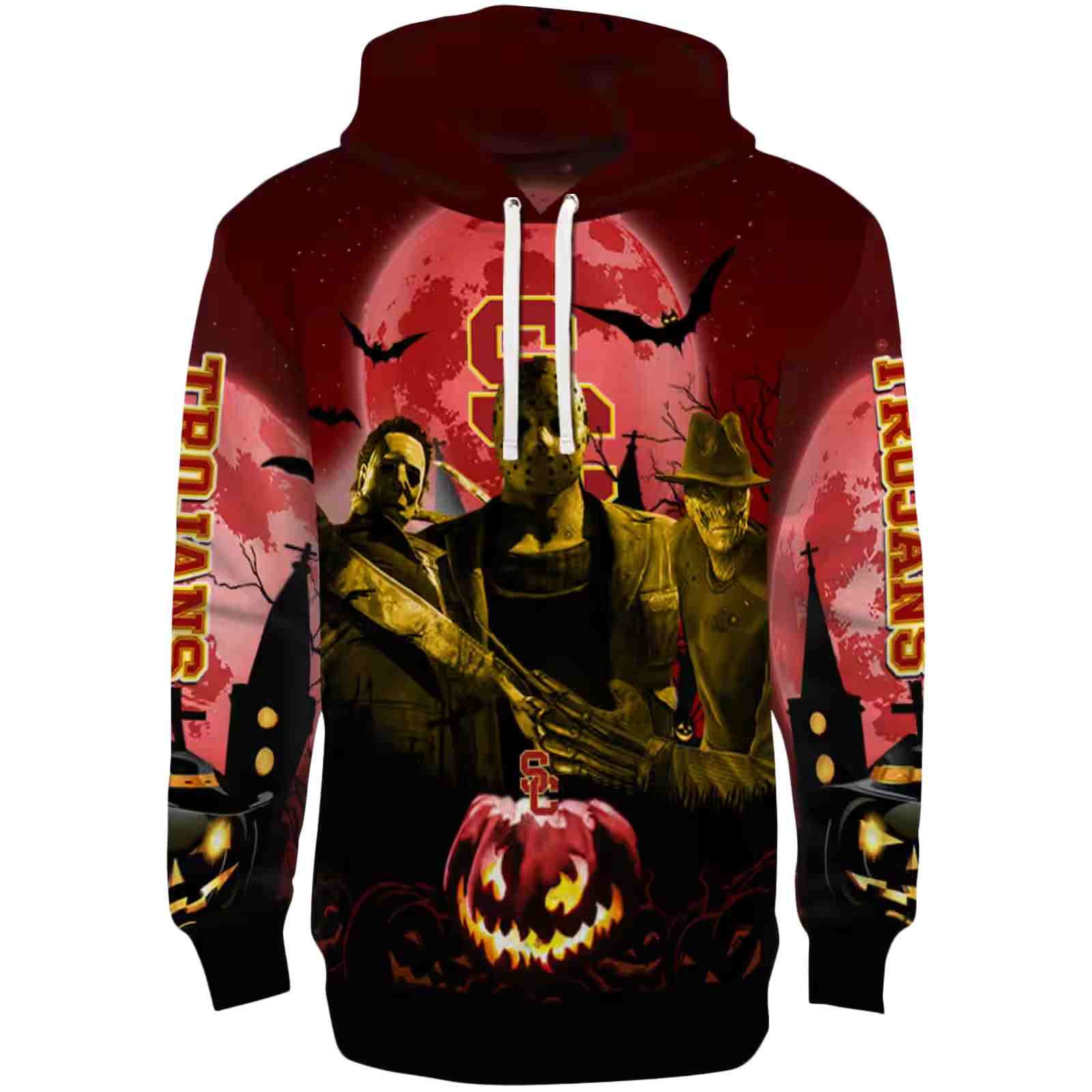 USC Trojans Halloween Vibes Red Black Hoodie