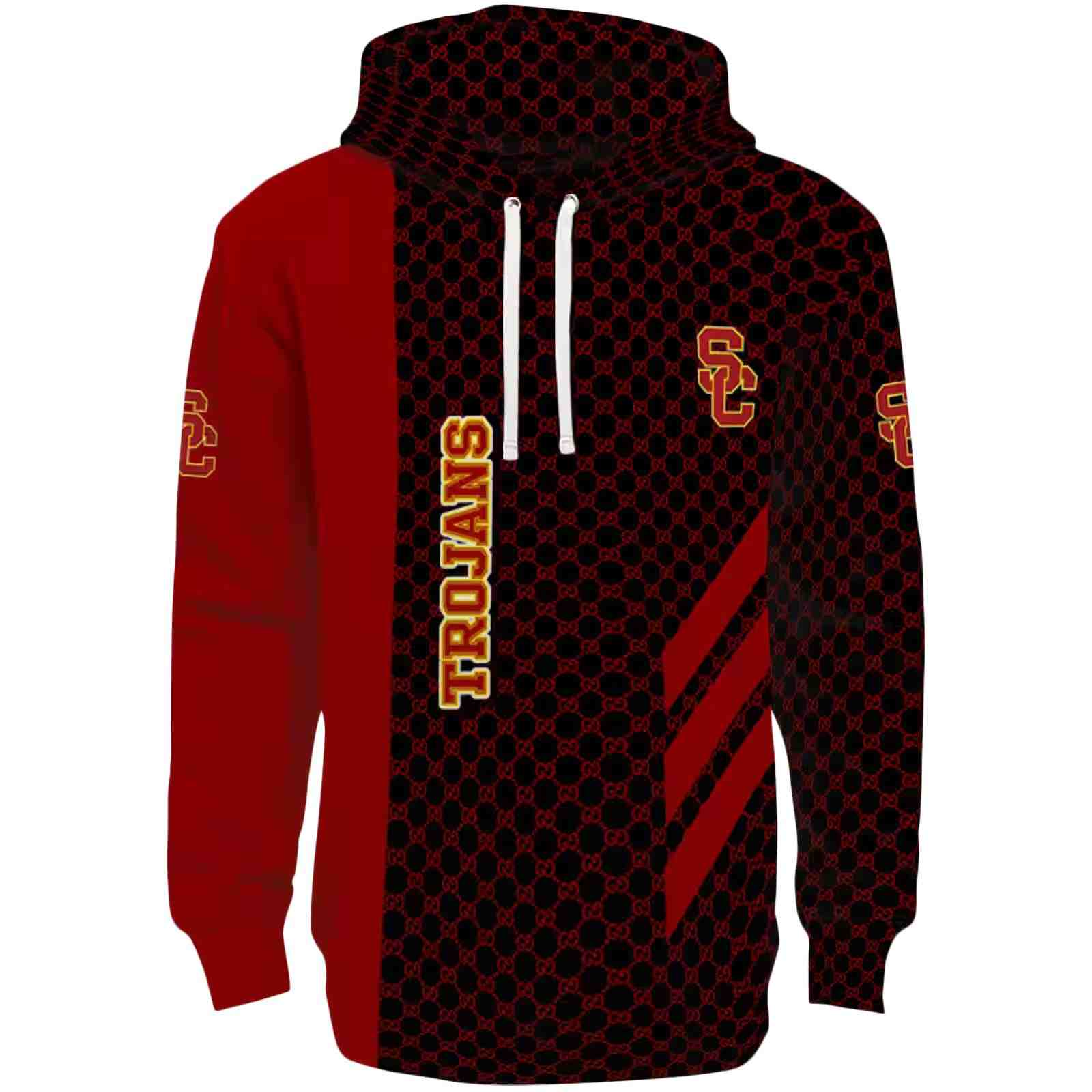 USC Trojans Monogram Pattern Red Hoodie