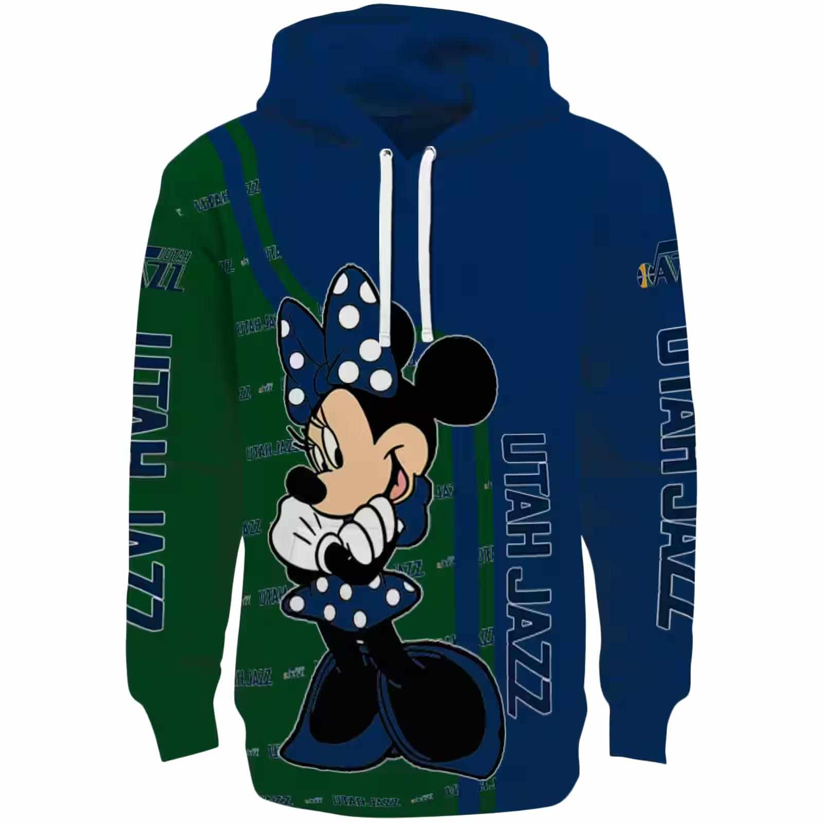 Utah Jazz Minnie Mouse Navy Hoodie