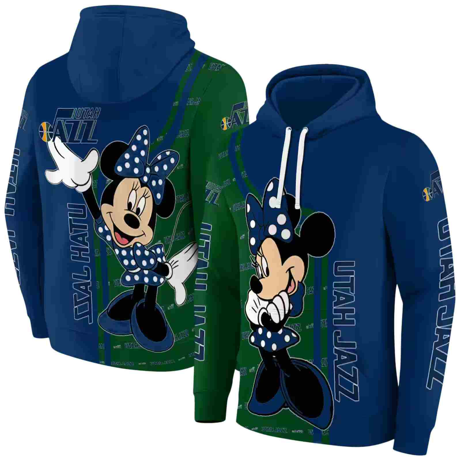 utah jazz minnie mouse navy hoodie fashion forward