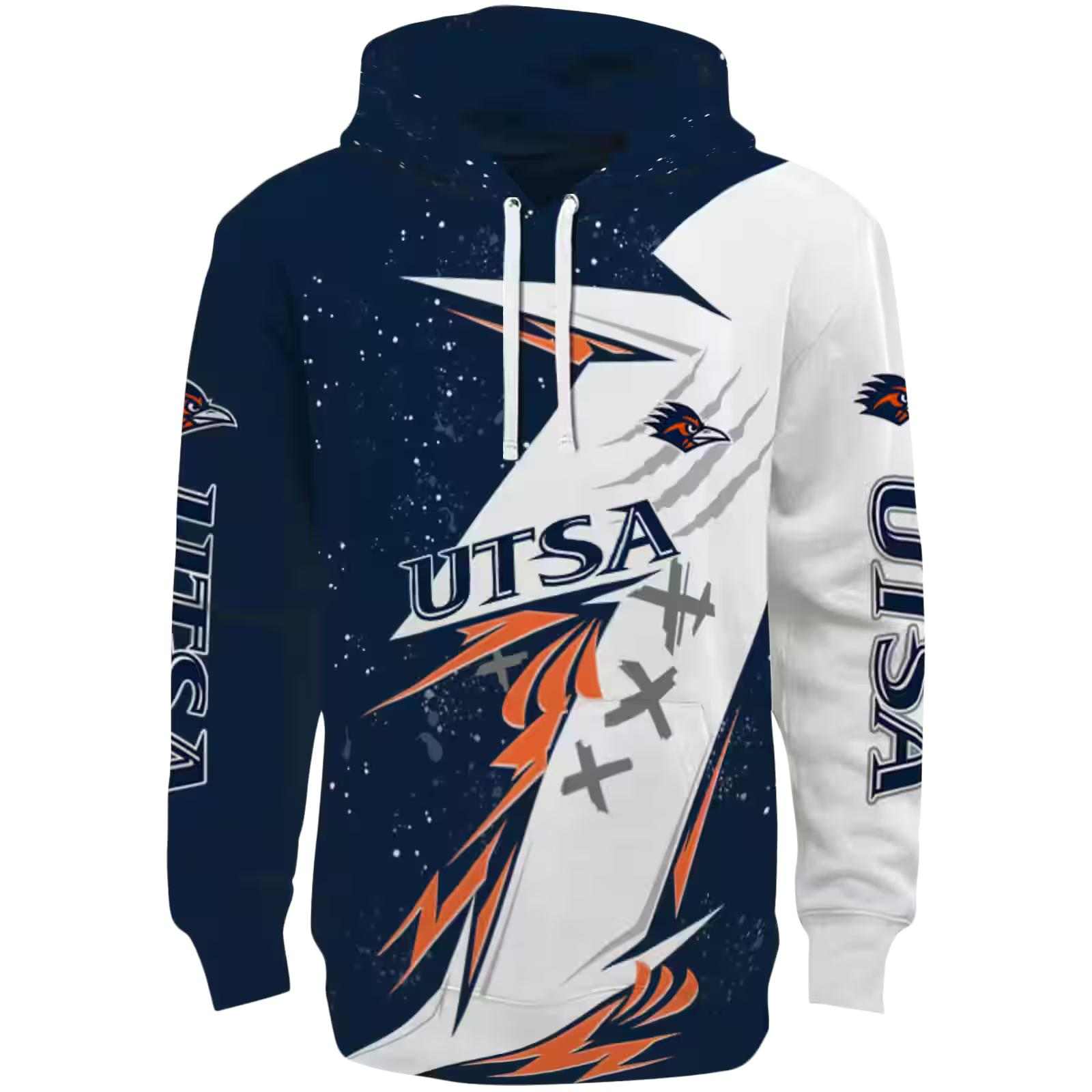 UTSA Roadrunners Dynamic Slash Orange White Hoodie