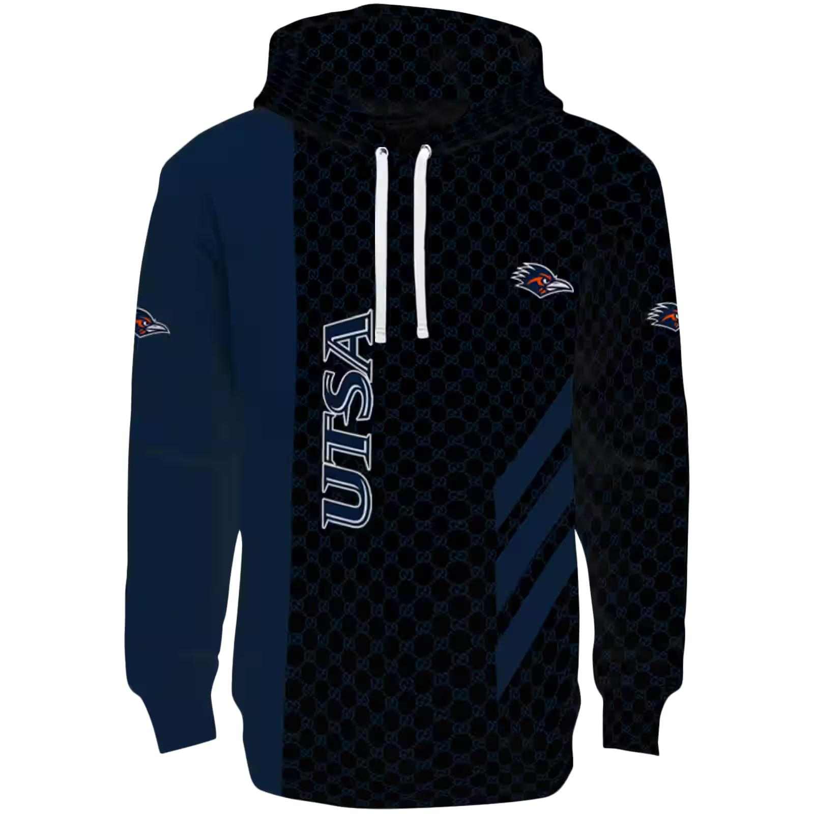 UTSA Roadrunners Monogram Pattern Orange Hoodie