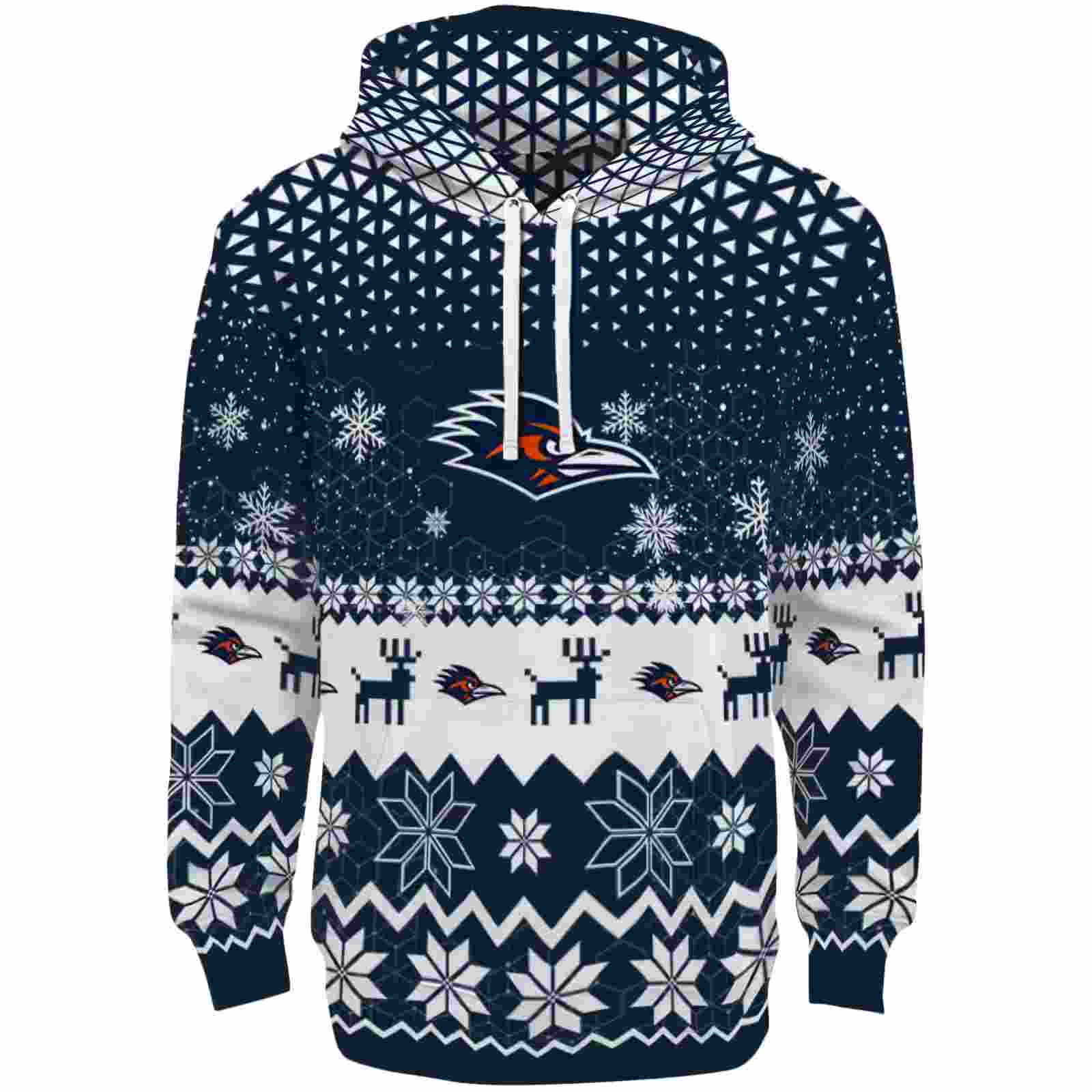 UTSA Roadrunners Reindeer Motif Orange Hoodie