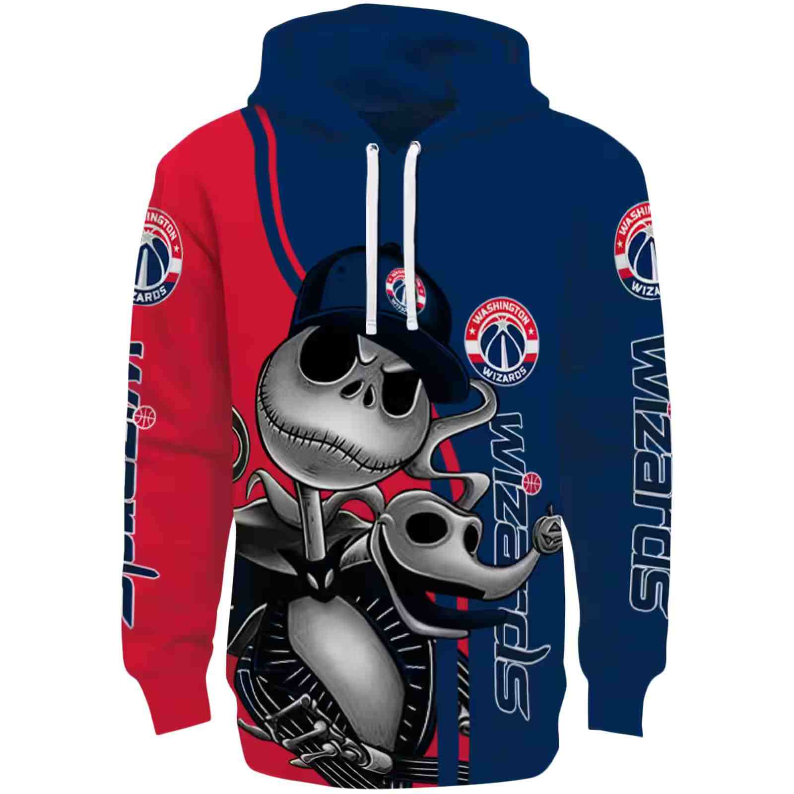 Washington Wizards Jack Skellington Blue Hoodie