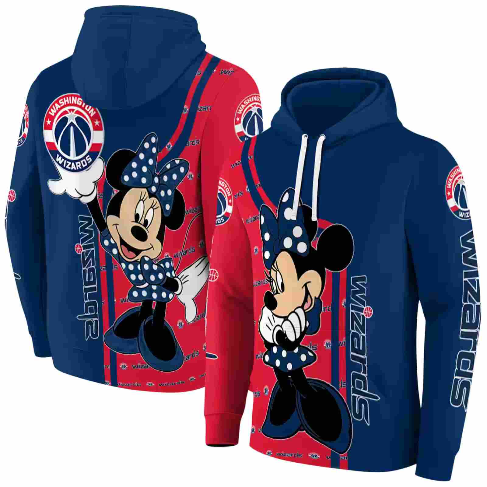 washington wizards minnie mouse blue hoodie fashion forward