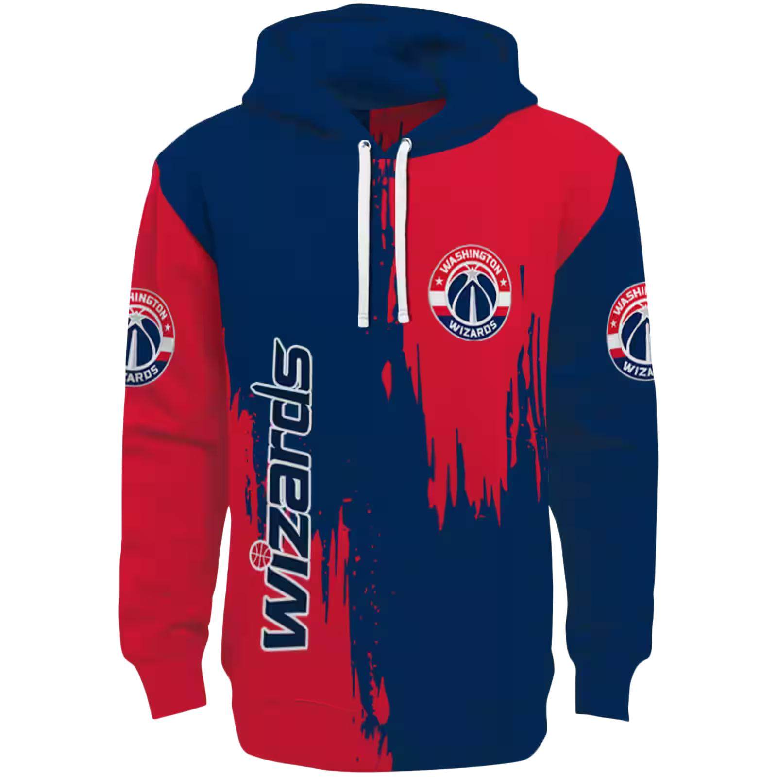 Washington Wizards Splatter Effect Blue Hoodie